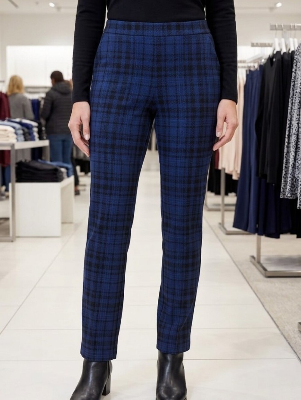 Isaac Mizrahi Live! 24/7 Stretch Plaid Straight Leg Pants XL Tall
